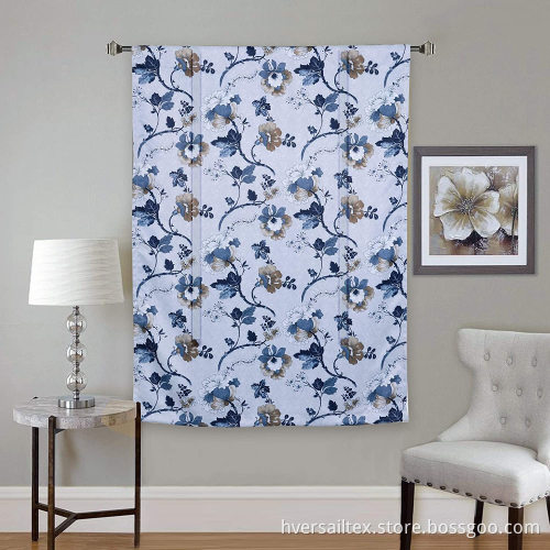 Thermal Insulated Adjustable Floral Tie Up curtain